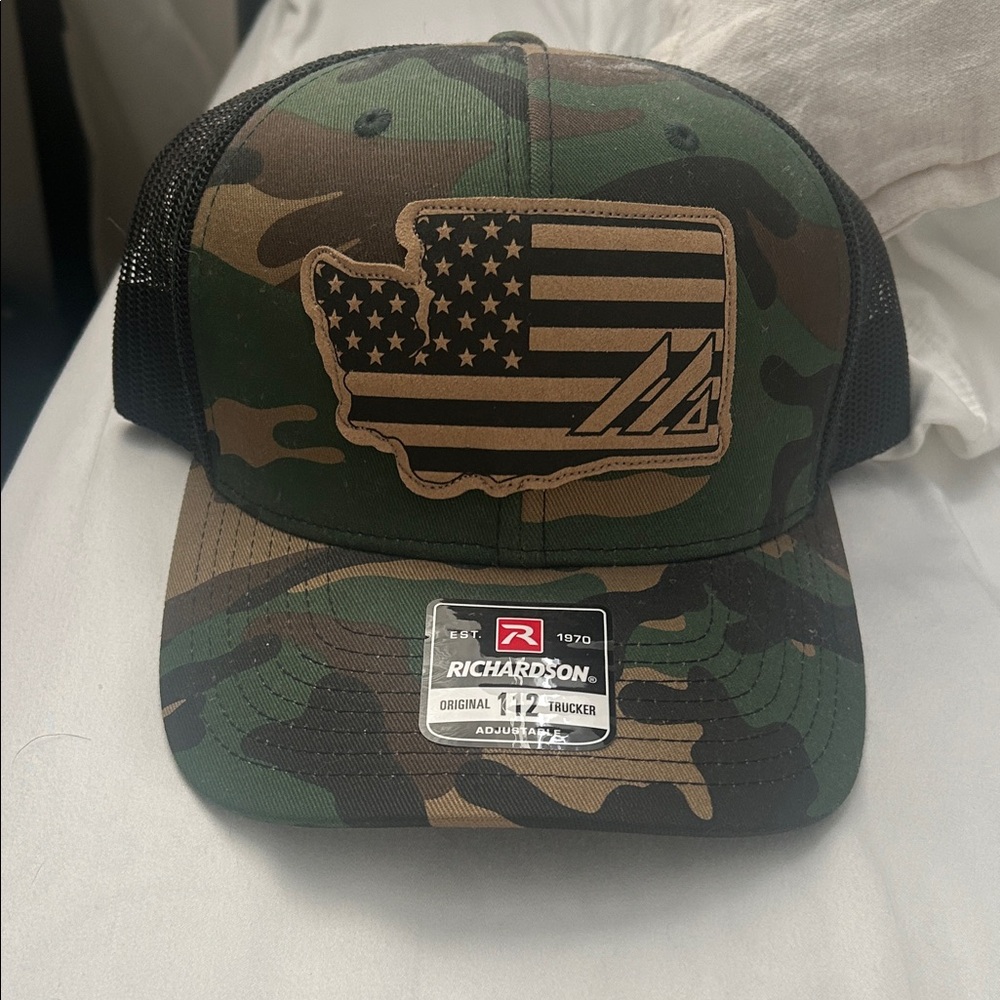 Richardson Camo and Black Trucker Hat